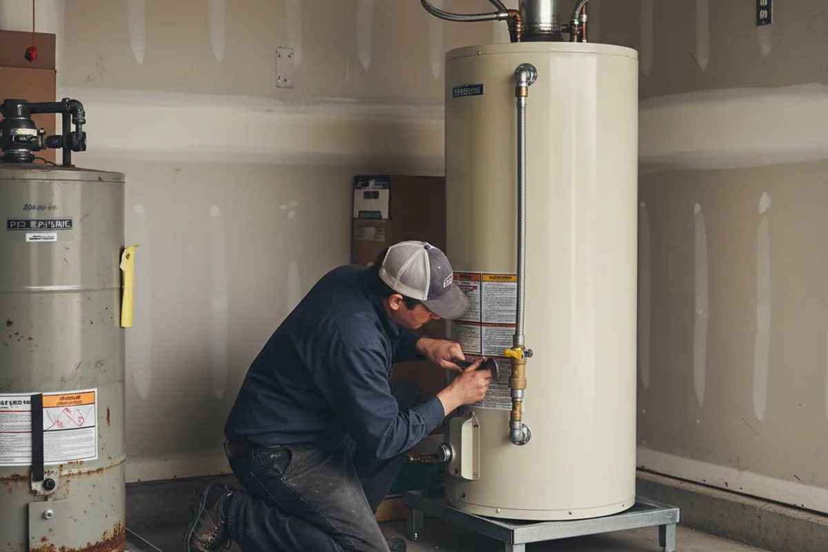 Water heater and shutoff valve replacement in Southmont
