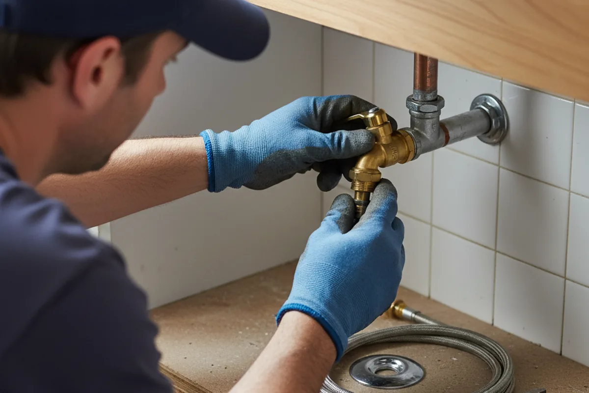 Shutoff valve and fitting work during Emergency Plumbing in Southmont